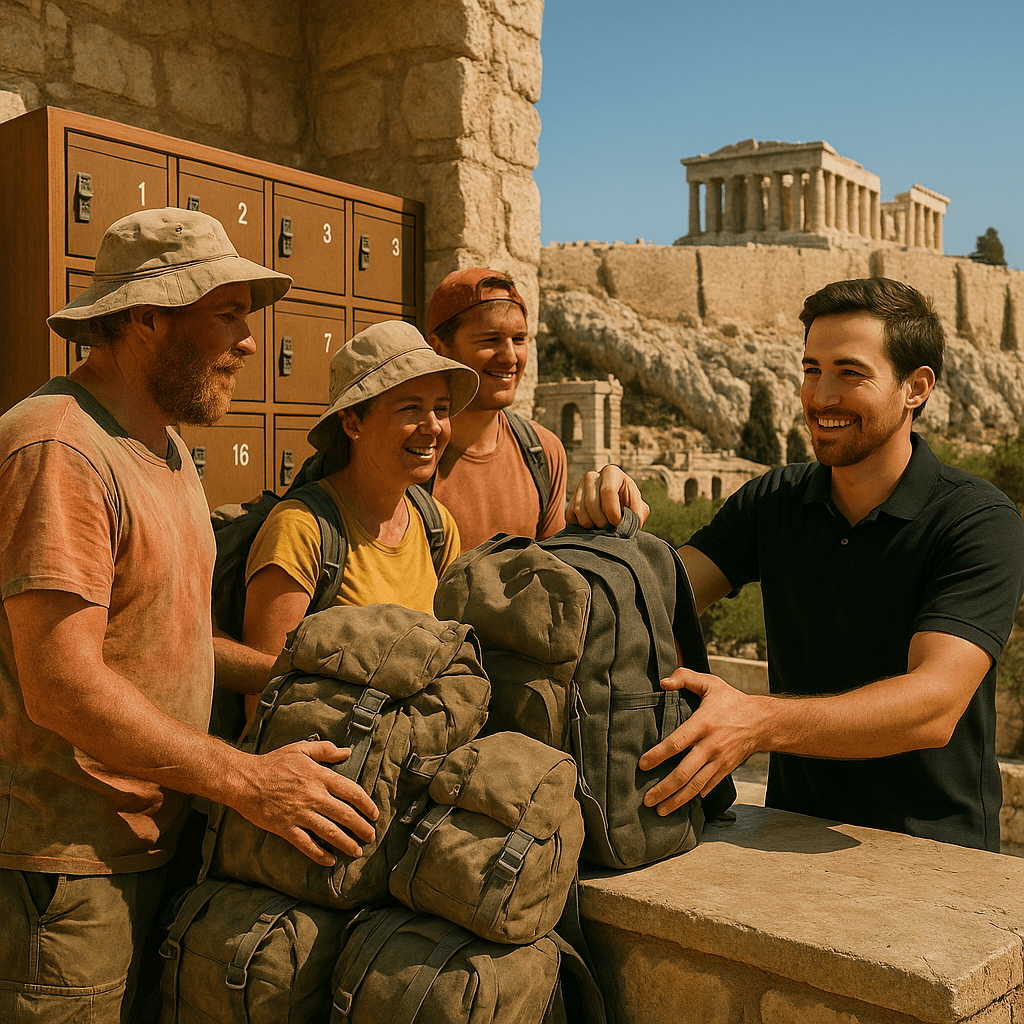 Enjoy stress-free sightseeing in Athens by storing your bags securely near the Acropolis with the help of friendly storage staff.