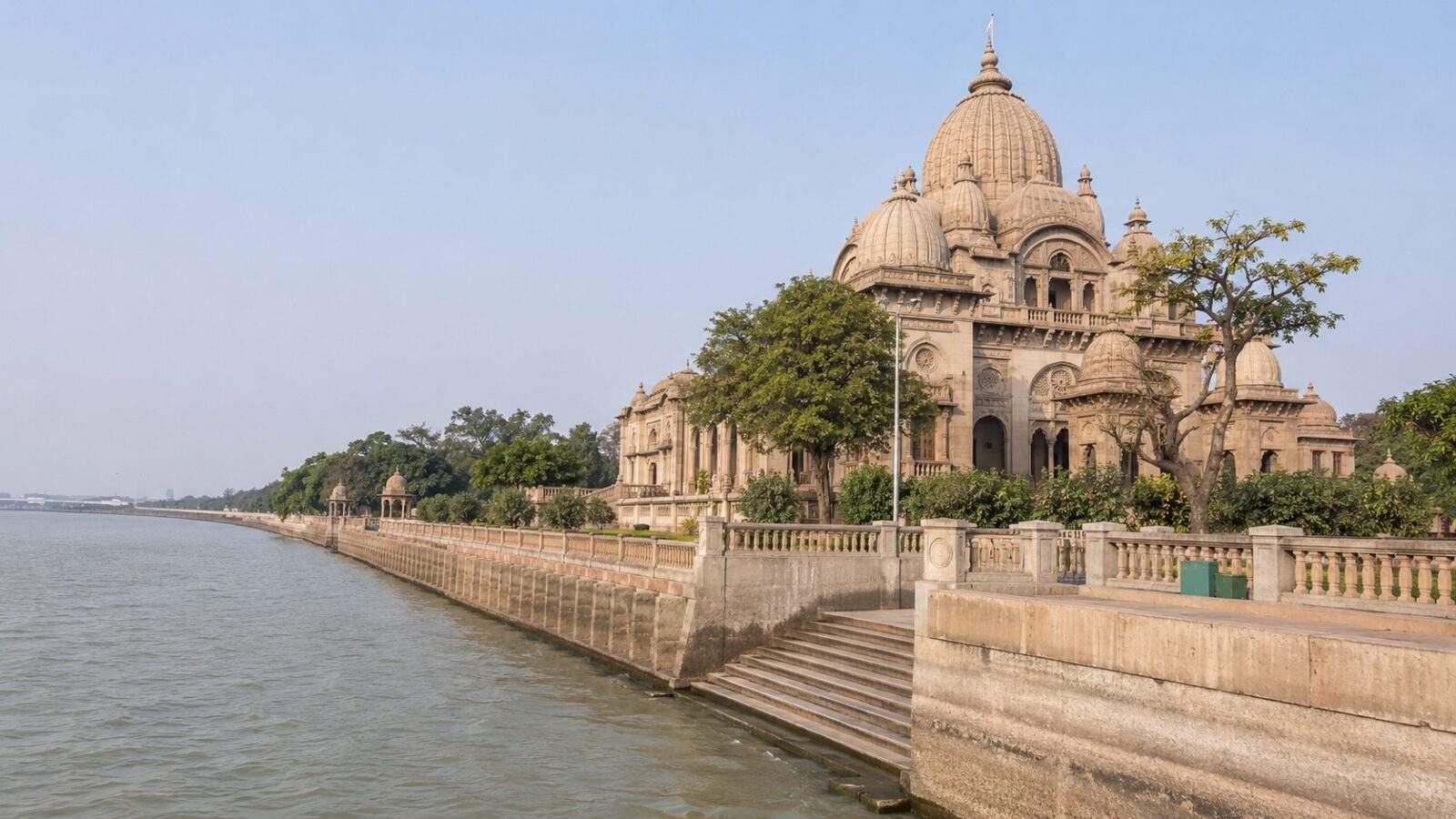 Belur Math temple complex beside the Hooghly River near Kolkata