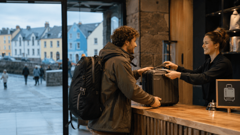 Secure luggage storage near Eyre Square in Galway