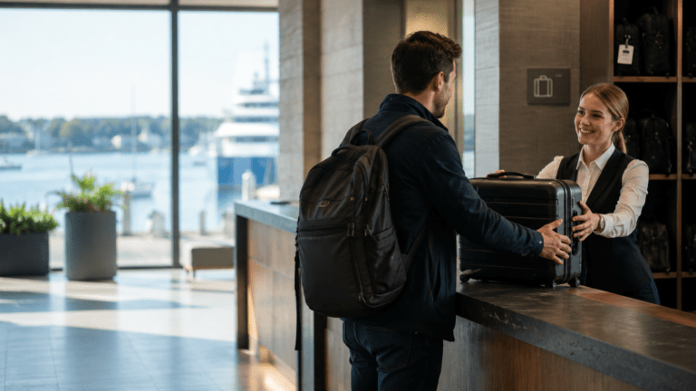 Secure luggage storage near Kiel station and harbor