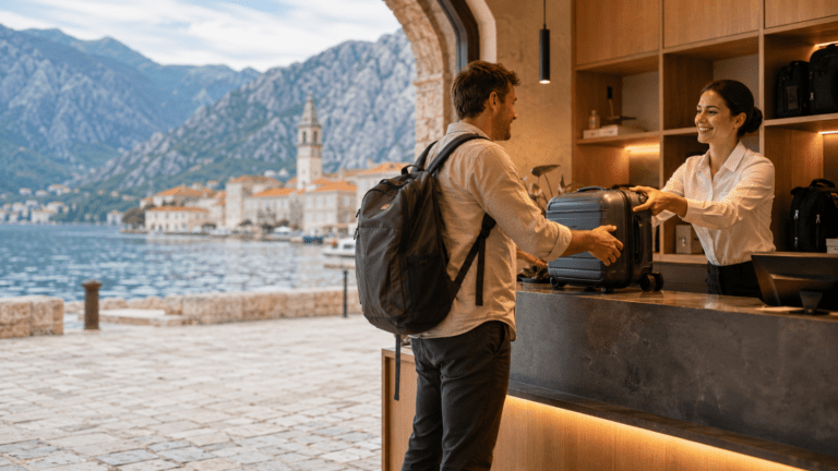 Luggage storage in Kotor near the bay and medieval old town