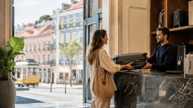 Secure luggage storage near Lisbon Baixa and riverfront
