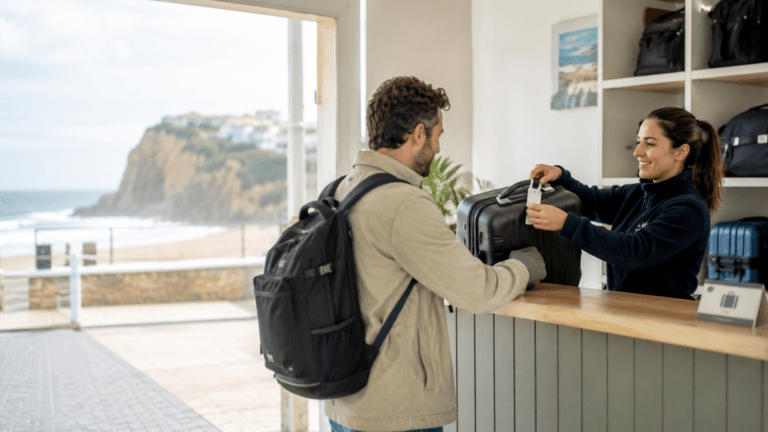 Luggage storage in Nazaré near the beach and funicular