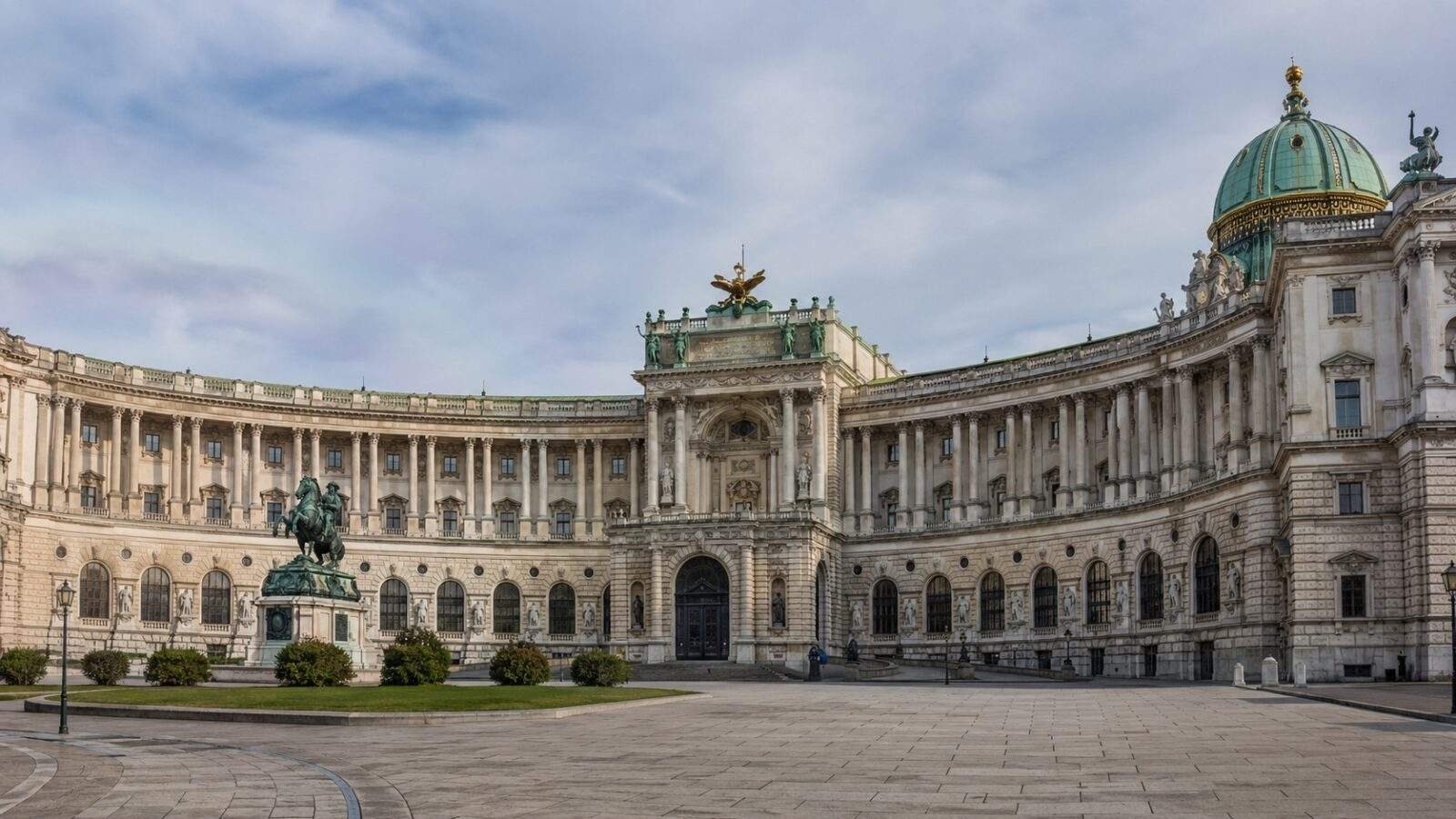 Hofburg Palace exterior in Vienna under natural daylight