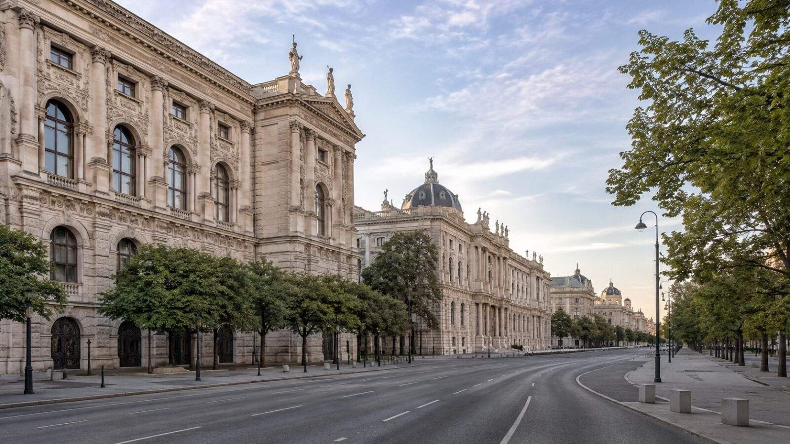 Vienna Ringstrasse architecture in clear daylight